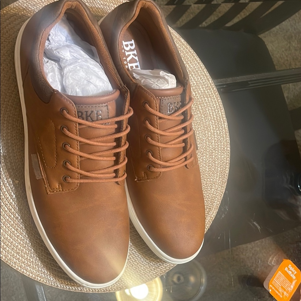 BKE Tan Leather Men's Sneakers